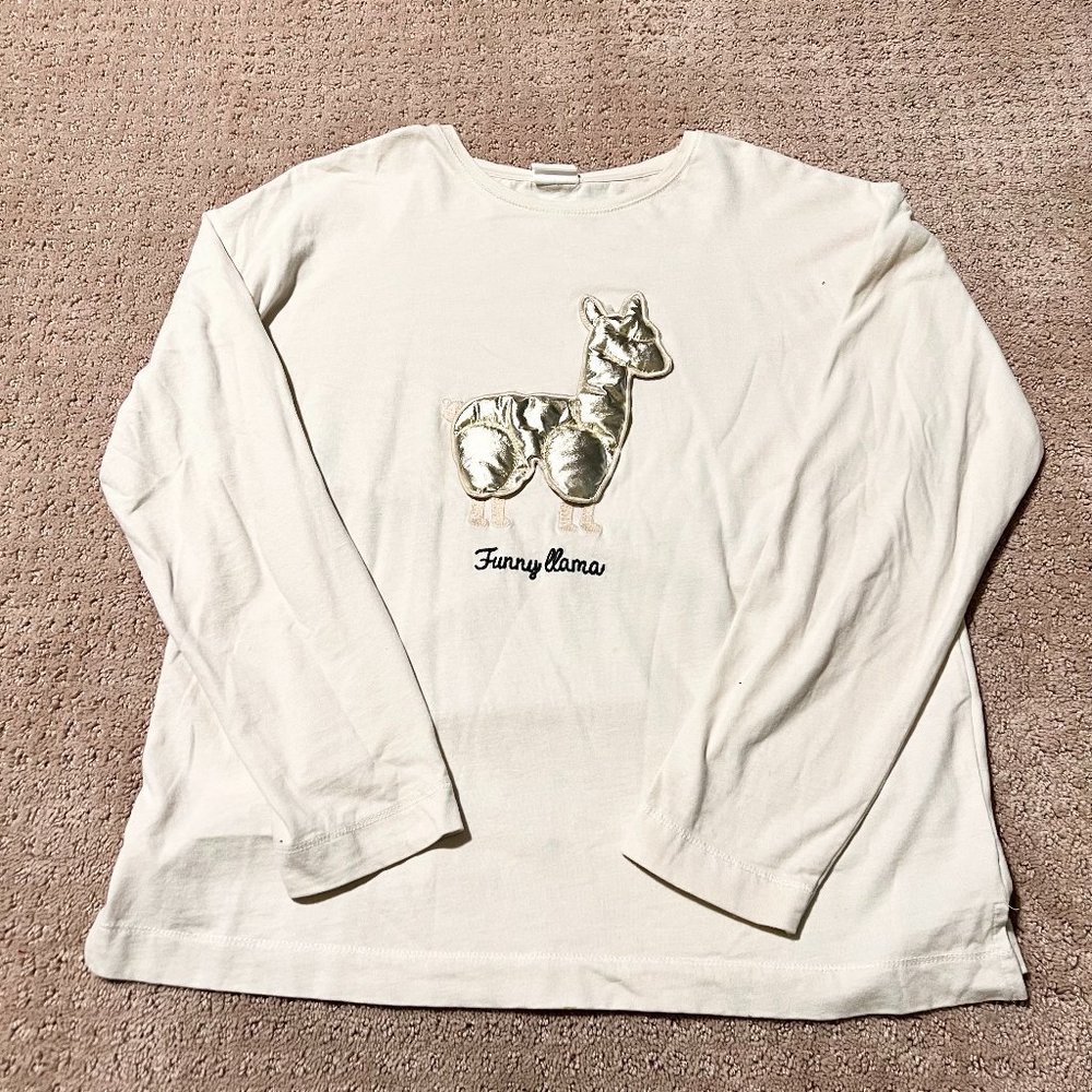 Cute lama shirt Size 10-12 kids